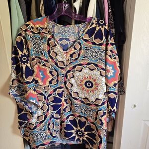 Colorful Geometric Patterned Dress